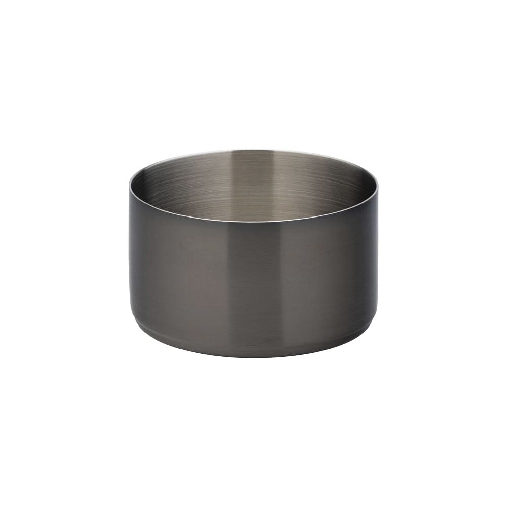 Steelite UF92111 6 oz Utopia Round Ramekin - Stainless Steel, Brushed Black