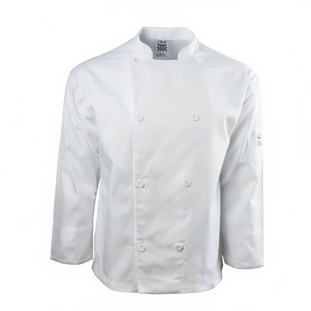 Chef Revival Chef's Jacket w/ Long Sleeves - Poly/Cotton, White, 6X (J002-6X)