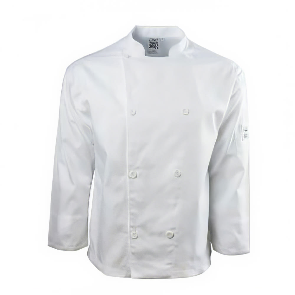 Chef Revival Chef's Jacket w/ Long Sleeves - Poly/Cotton, White, 7X (J002-7X)