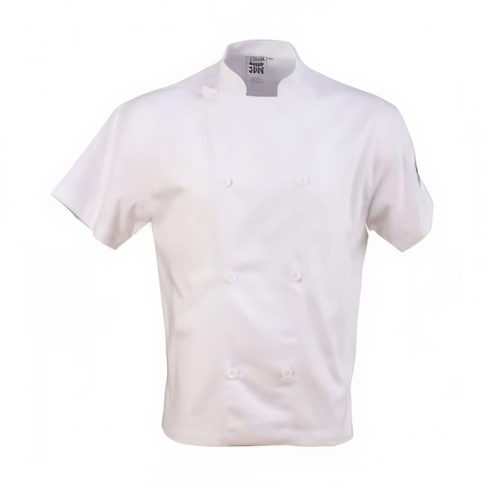 Chef Revival Chef's Jacket w/ Short Sleeves - Poly/Cotton, White, X-Large (J205-XL)