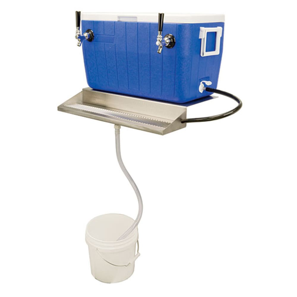 Micro Matic DP-J-24 Jockey Box Drip Tray - 24"W x 10 1/2"D x 3 1/2"H, Stainless Steel