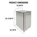 Vinotemp BR-15OUIM-SS 14 5/8"W Brama Full Cube Undercounter Ice Machine - 50 lbs/day, Air Cooled thumbnail 2