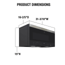 Vinotemp BR-MW-OH16-S 1000w Brama Commercial Microwave w/ Turntable & Touch Pad - 120v thumbnail 6