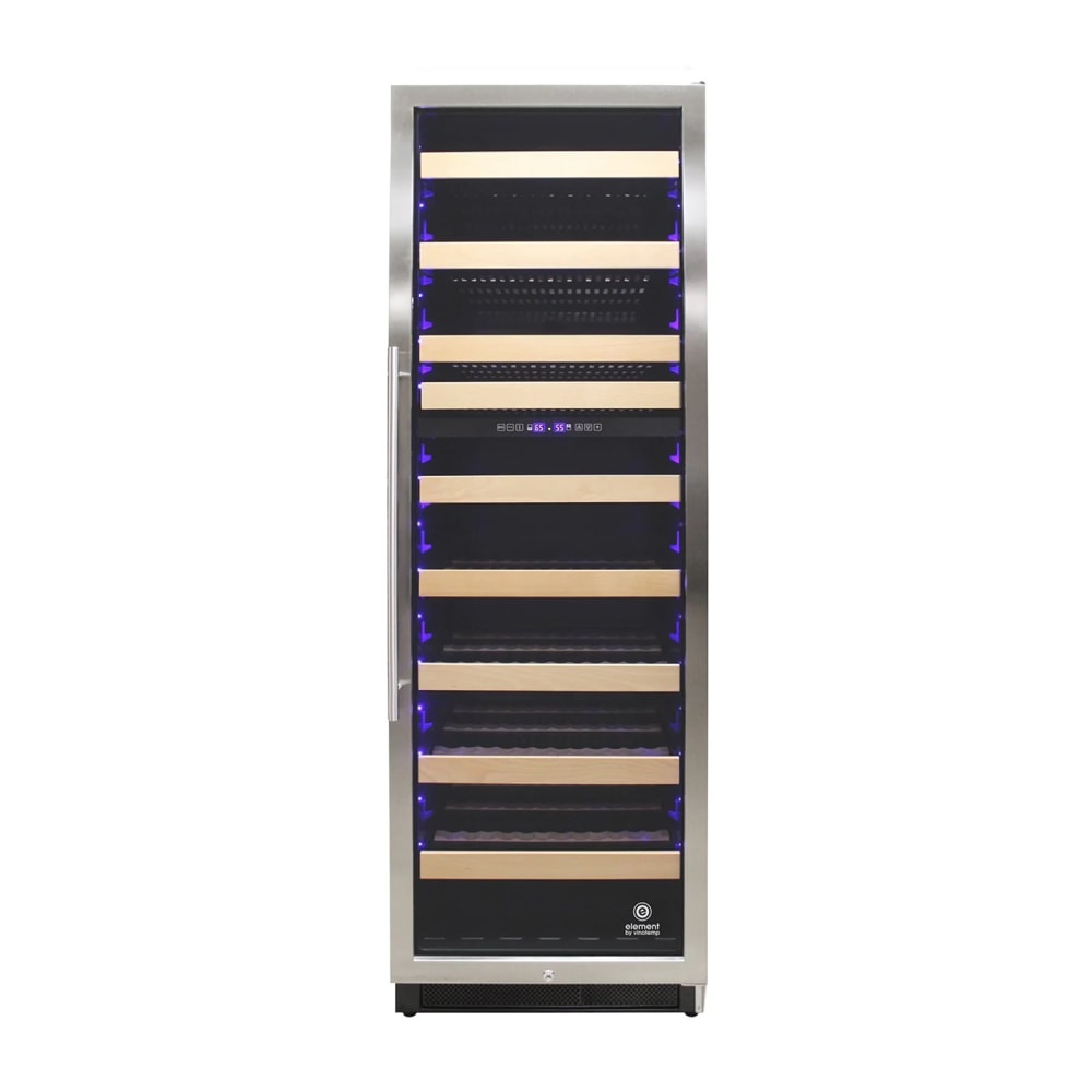 Vinotemp EL-168WCST 24" Connoisseur One Section Wine Cooler w/ (2) Zones, 215 Bottle Capacity, 115v