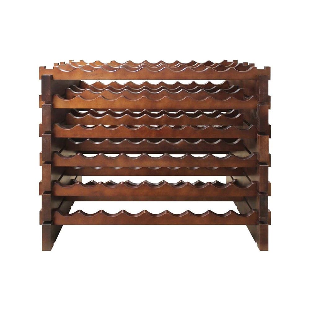 Vinotemp EP-4472-108S 31 1/4"H Epicureanist Commercial Wine Rack w/ (108) Bottle Capacity, Pine Wood, Stained