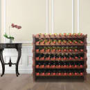 Vinotemp EP-4472-108S 31 1/4"H Epicureanist Commercial Wine Rack w/ (108) Bottle Capacity, Pine Wood, Stained thumbnail 5