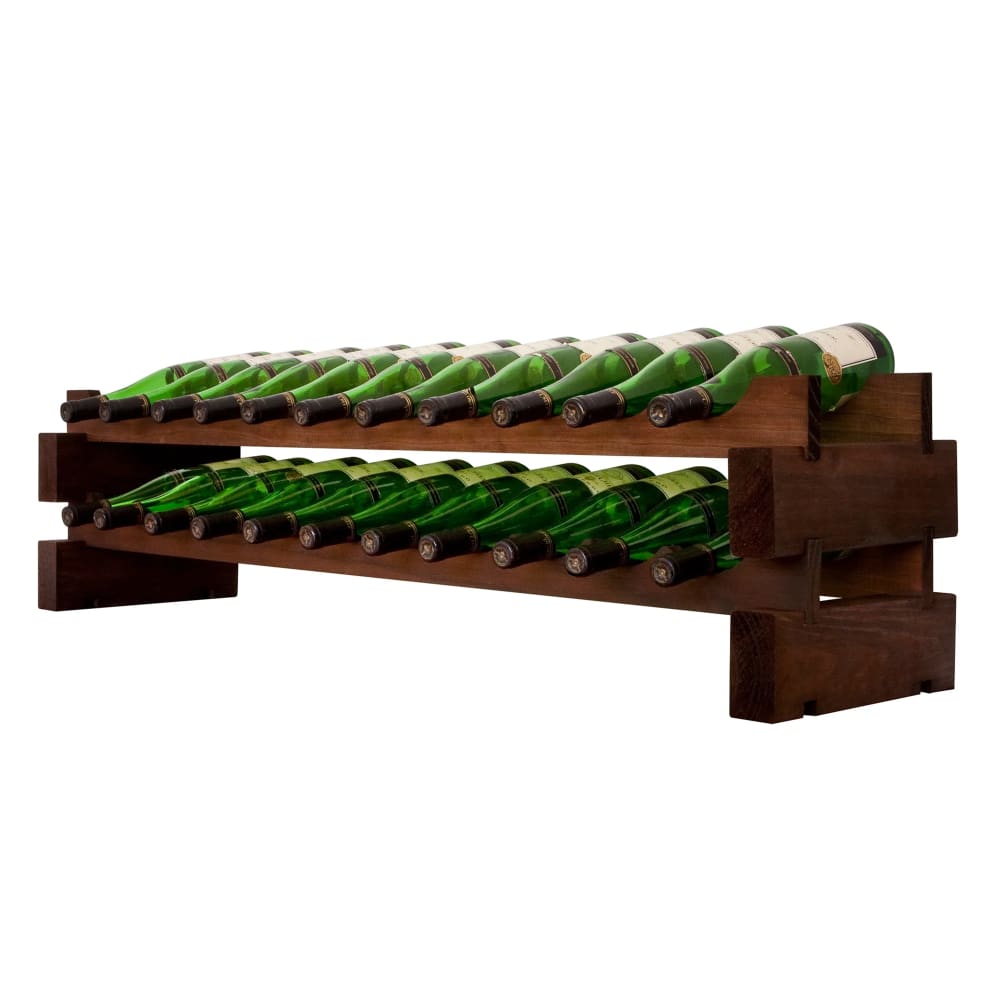 Vinotemp EP-4472-22S 11"H Epicureanist Commercial Wine Rack w/ (22) Bottle Capacity, Pine Wood, Stained