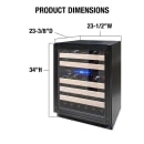 Vinotemp VT-24PR46 23 1/2" One Section Wine Cooler w/ (1) Zone, 46 Bottle Capacity, 115v thumbnail 7