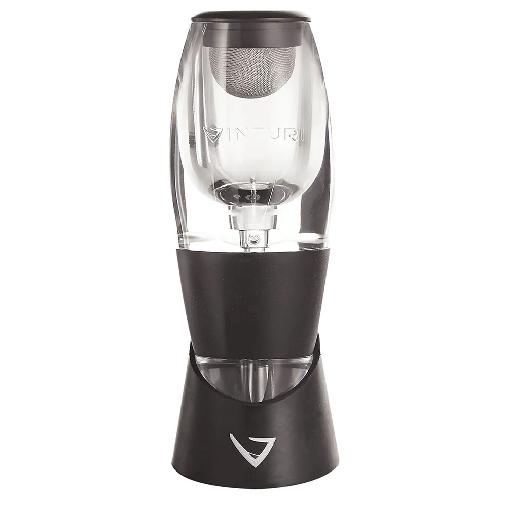 Vinturi Red Wine Aerator w/ No-Drip Stand, Black (V1010)