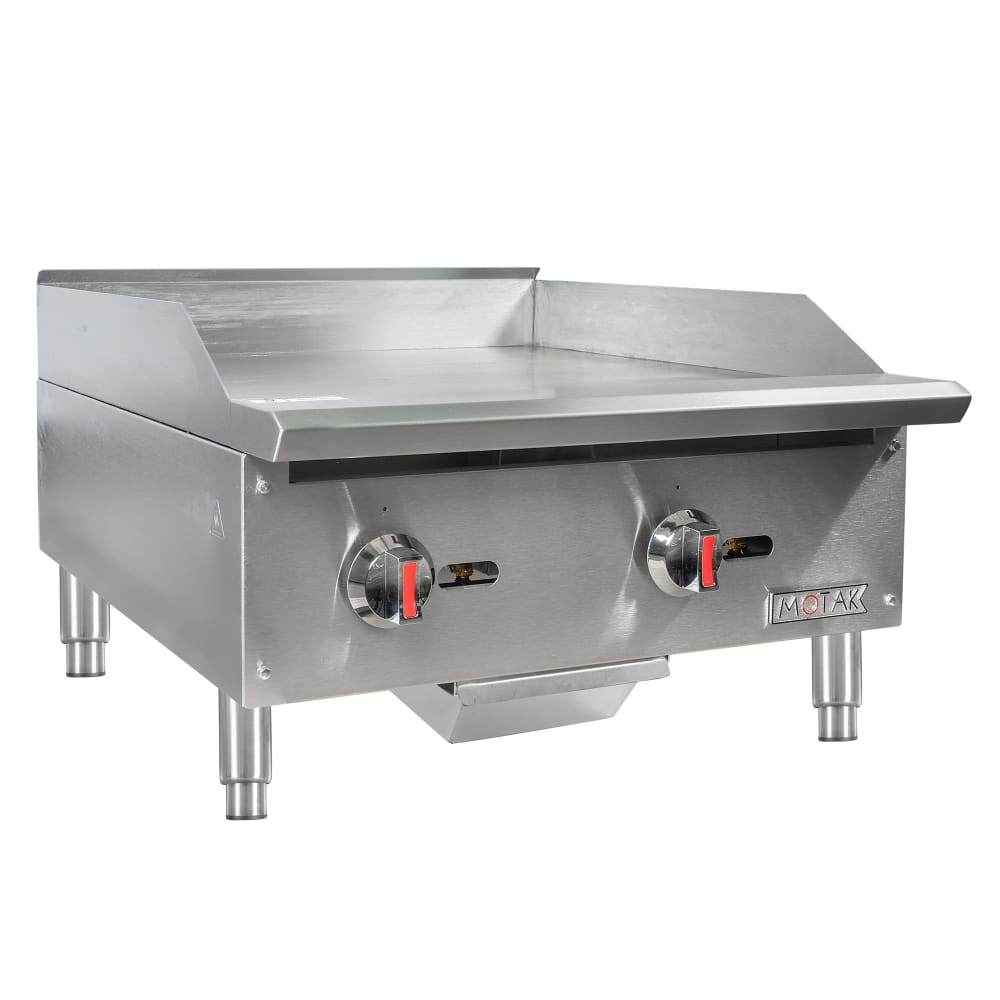 MoTak MGR24 24" Gas Griddle w/ Manual Controls - 3/4" Steel Plate, Convertible