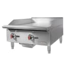MoTak MGR24 24" Gas Griddle w/ Manual Controls - 3/4" Steel Plate, Convertible thumbnail 3