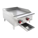 MoTak MGR24-T 24" Gas Griddle w/ Thermostatic Controls - 3/4" Steel Plate, Convertible thumbnail 2