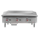 MoTak MGR36 36" Gas Griddle w/ Manual Controls - 3/4" Steel Plate, Convertible thumbnail 3