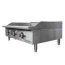 MoTak MGR36-T 36" Gas Griddle w/ Thermostatic Controls - 3/4" Steel Plate, Convertible thumbnail 6