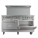 MoTak MR10-C-S (3) 60" 10 Burner Gas Range - (2) Standard Ovens, Convertible thumbnail 3
