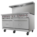 MoTak MR10-C-S (3) 60" 10 Burner Gas Range - (2) Standard Ovens, Convertible thumbnail 4
