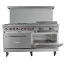 MoTak MR10-G24-C-S 60" 6 Burner Gas Range w/ Griddle - (2) Standard Ovens, Convertible thumbnail 3