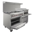 MoTak MR10-RGB24-N-C-S 60" 6 Burner Gas Range w/ Griddle/Broiler & (2) Standard Ovens, Convertible thumbnail 2
