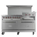 MoTak MR10-RGB24-N-C-S 60" 6 Burner Gas Range w/ Griddle/Broiler & (2) Standard Ovens, Convertible thumbnail 3