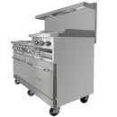 MoTak MR10-RGB24-N-C-S 60" 6 Burner Gas Range w/ Griddle/Broiler & (2) Standard Ovens, Convertible thumbnail 4