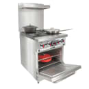 MoTak MR4-C-S-3 24" 4 Burner Gas Range - Standard Oven, Convertible thumbnail 2