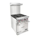 MoTak MR4-C-S-3 24" 4 Burner Gas Range - Standard Oven, Convertible thumbnail 3