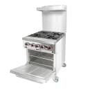 MoTak MR4-C-S-3 24" 4 Burner Gas Range - Standard Oven, Convertible thumbnail 6