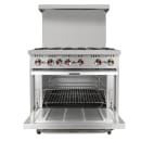 MoTak MR6-C-S 36" 6 Burner Gas Range - Standard Oven, Convertible thumbnail 3