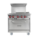 MoTak MR6-G24-C-S 36" 2 Burner Gas Range w/ Griddle - Standard Oven, Convertible thumbnail 3
