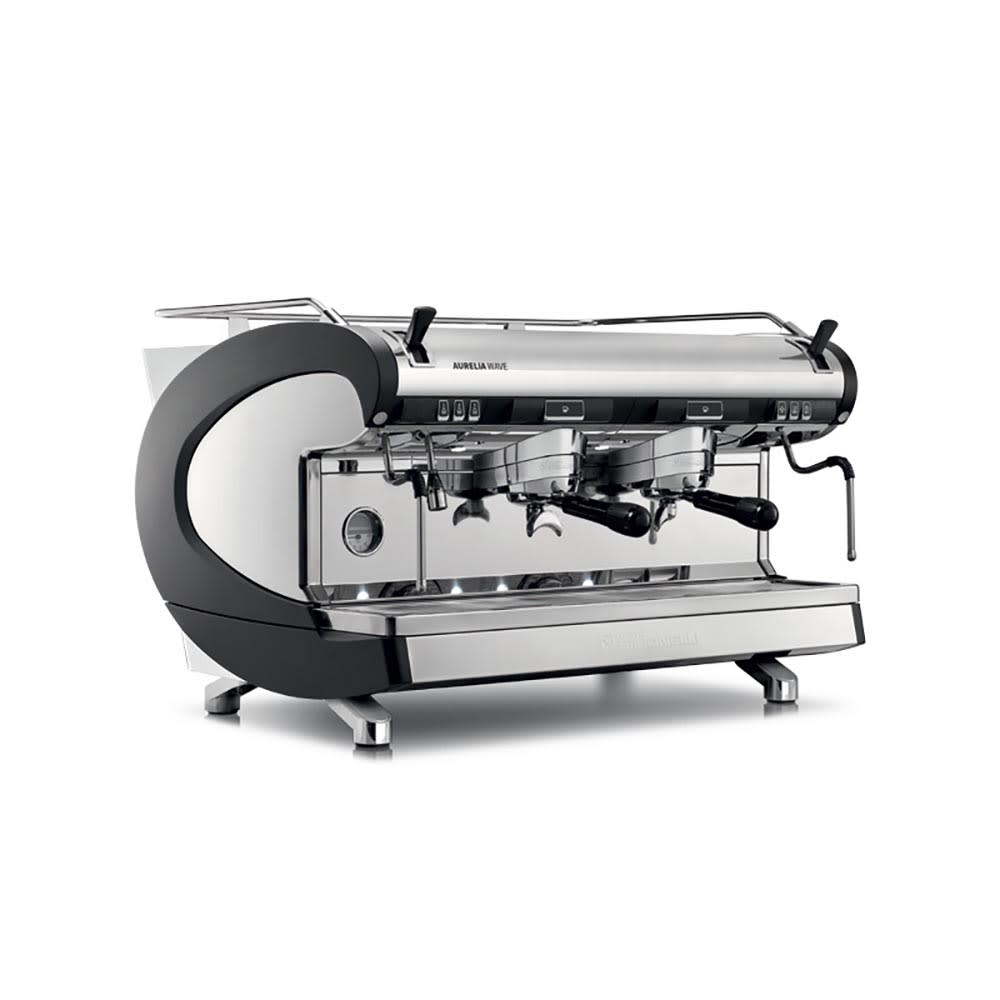 Nuova Simonelli Semi-Automatic Espresso Machine w/ (2) Group & 14 liter Boiler - 220v/1ph, Silver (AURELIA WAVE SEMI 2GR)