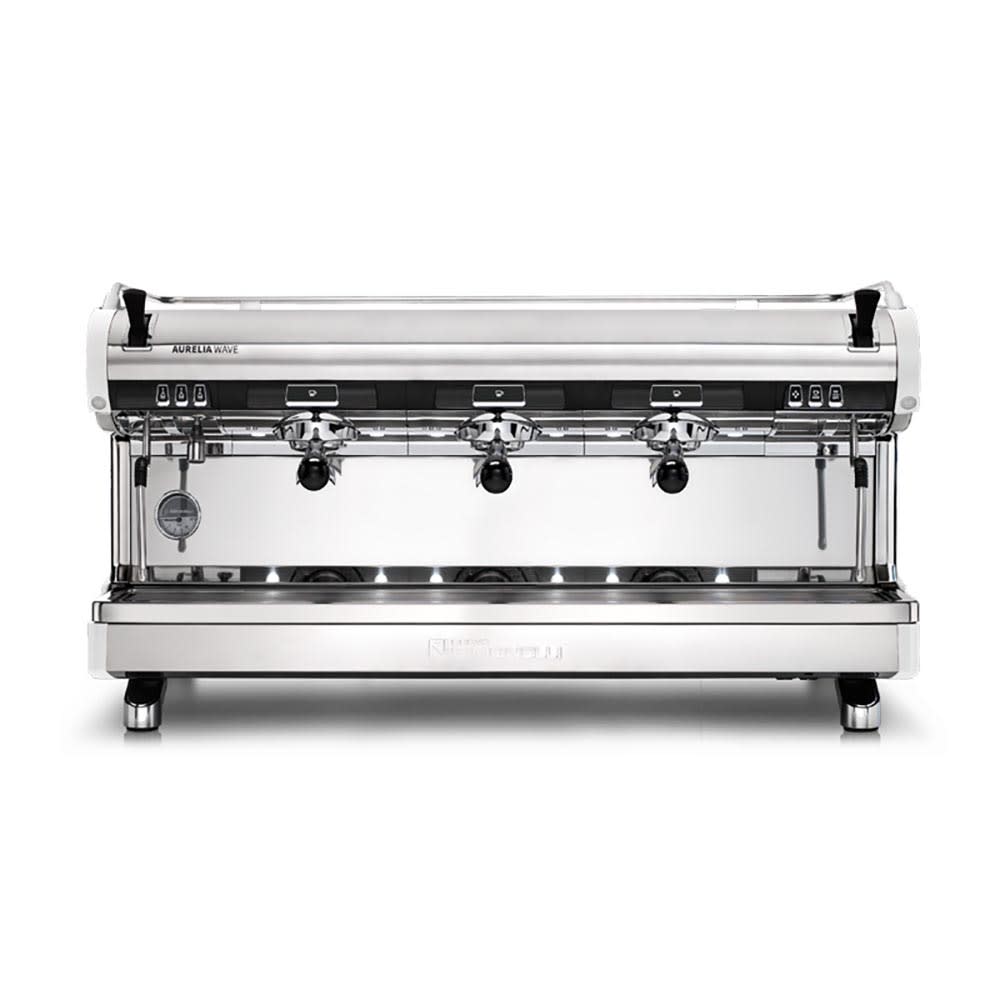 Nuova Simonelli Semi-Automatic Espresso Machine w/ (3) Group & 17 liter Boiler - 220v/1ph, Silver (AURELIA WAVE SEMI 3GR)