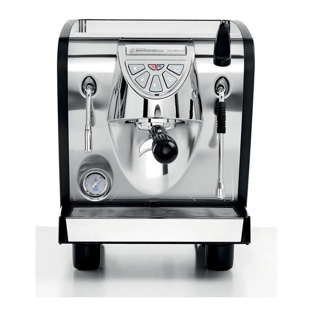 Nuova Simonelli Automatic Volumetric Espresso Machine w/ 2 liter Boiler - 115v, Black (MUSICA BLACK POUR OVER)