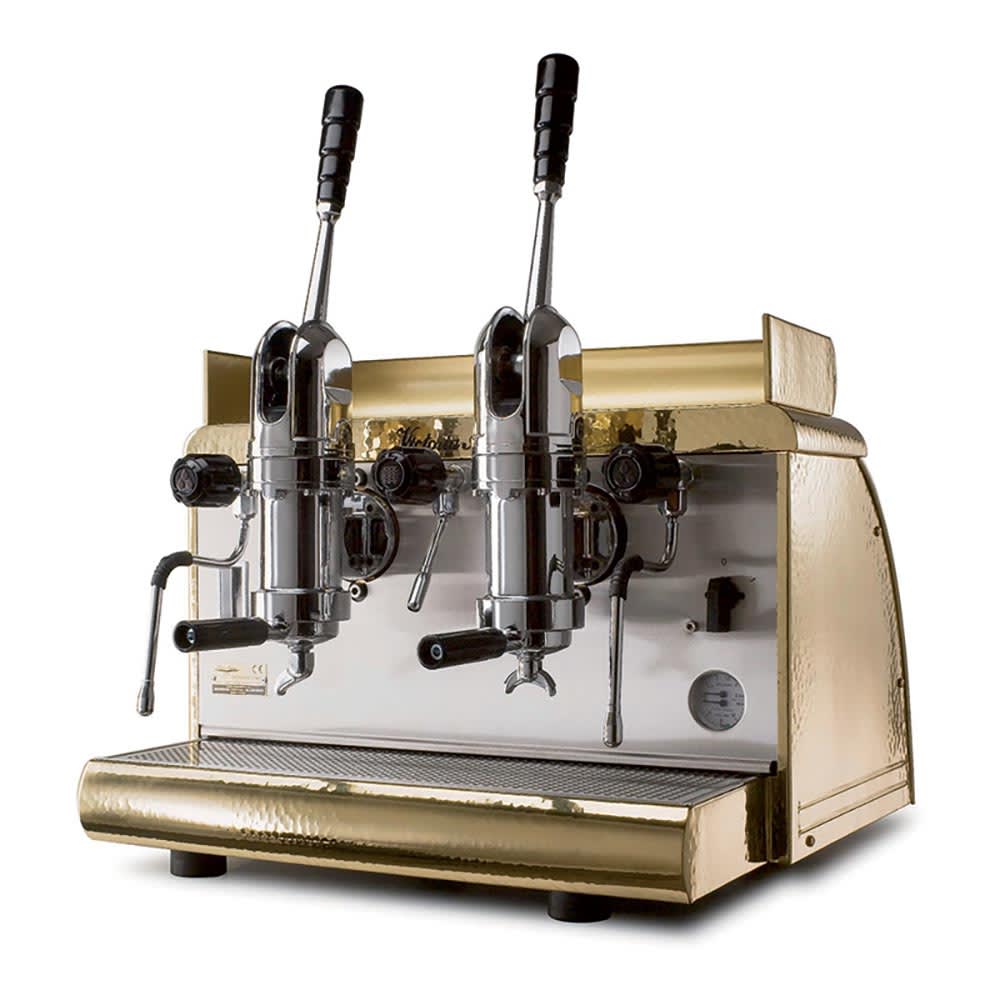 Victoria Arduino ATHENA LEVA LEVER 2GR Manual Espresso Machine w/ (2) Groups & 15.2 liter Boiler - 208-240v, Copper
