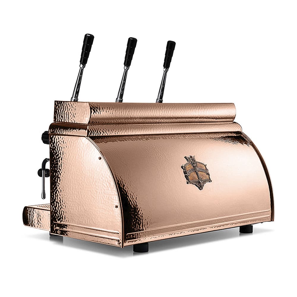 Victoria Arduino ATHENA LEVA LEVER 3GR Manual Espresso Machine w/ (3) Groups & 22.8 liter Boiler - 208-240v, Copper