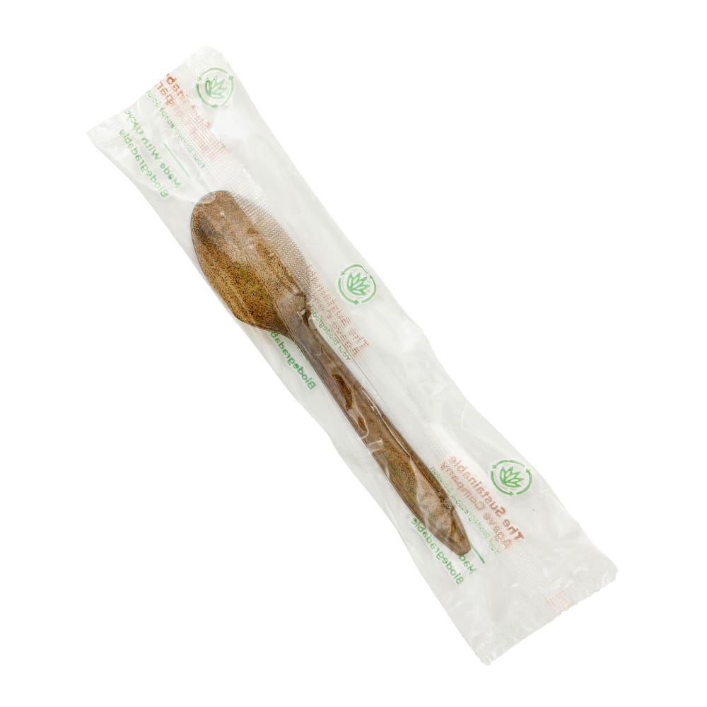 Sustainable Agave Disposable Spoon - Upcycled Agave, Brown (SPAGAVE1KWPD)