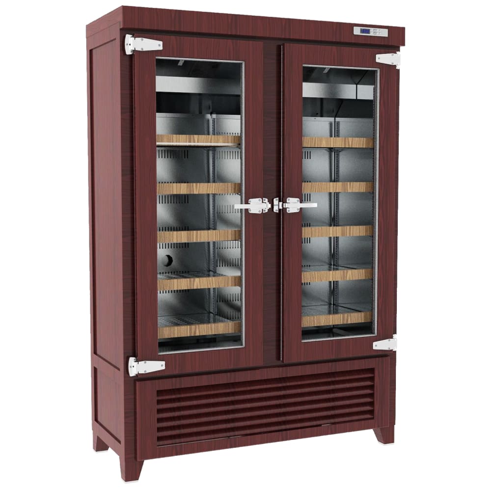 Infrico IMD-EVV49R2G 54 1/2" Two Section Wine Cooler w/ (1) Zone, 180 Bottle Capacity, 115v