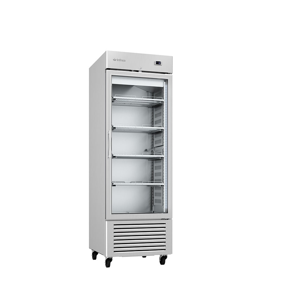 Infrico IRR-AN23BTCR 27" AN Series One Section Reach In Freezer, (1) Right Hinge Glass Door, 115v