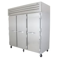 Infrico IRR-AN67 82" Three Section Reach In Refrigerator, (3) Left/Right Hinge Solid Doors, 115v thumbnail 3