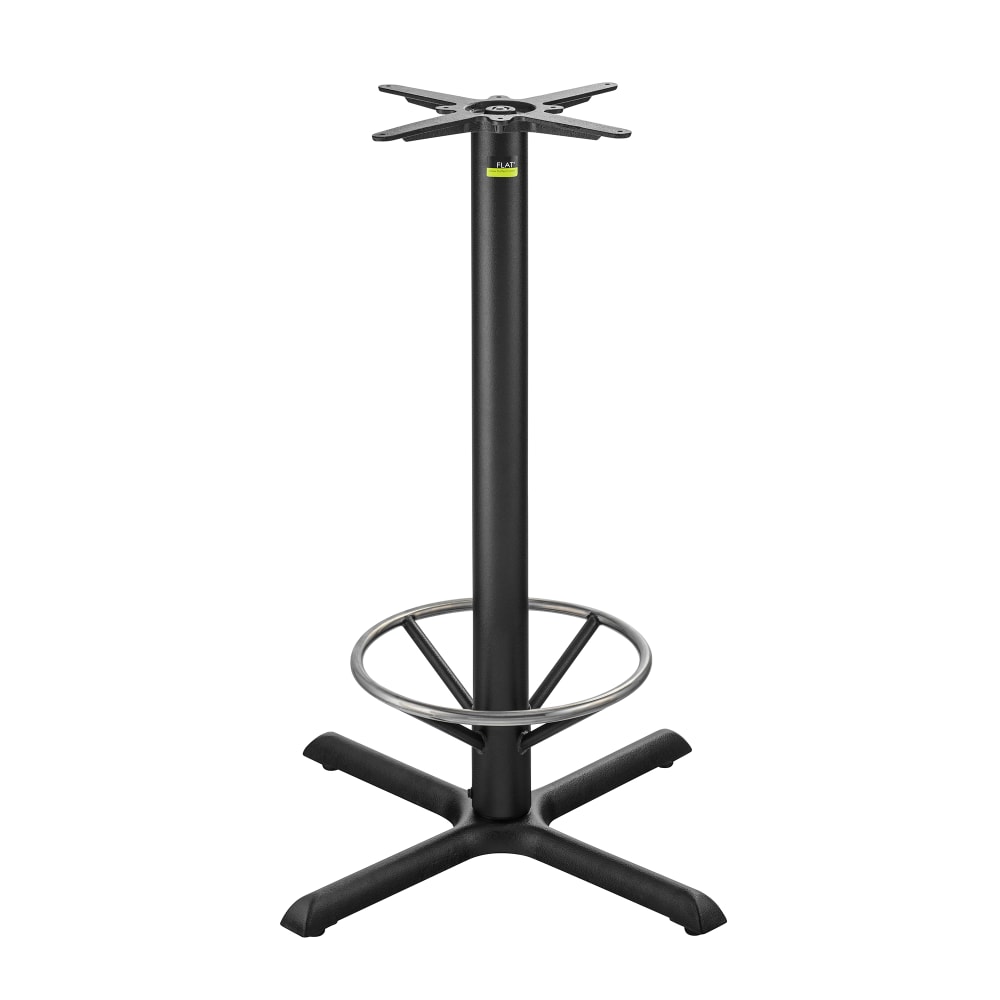 Flat Tech CT2018 40 3/4" Bar Height Table Base w/ Foot Ring for 30" Square & 38" Round Table Tops, Cast Iron