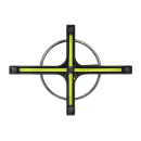 Flat Tech CT2056 40 3/4" Bar Height Table Base w/ Foot Ring for 24" x 36" Table Tops, Cast Iron thumbnail 4