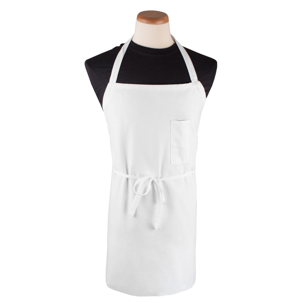 Chef Revival Bib Apron - 32" x 32 1/2", Cotton/Poly, White (BIAWH)