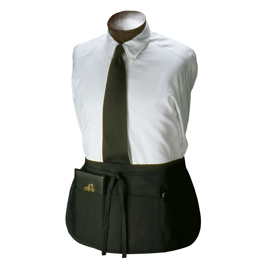 Chef Revival 3 Pocket Waist Apron - 20 1/2" x 12", Polyester, Black (CL3PWACRBK-1)