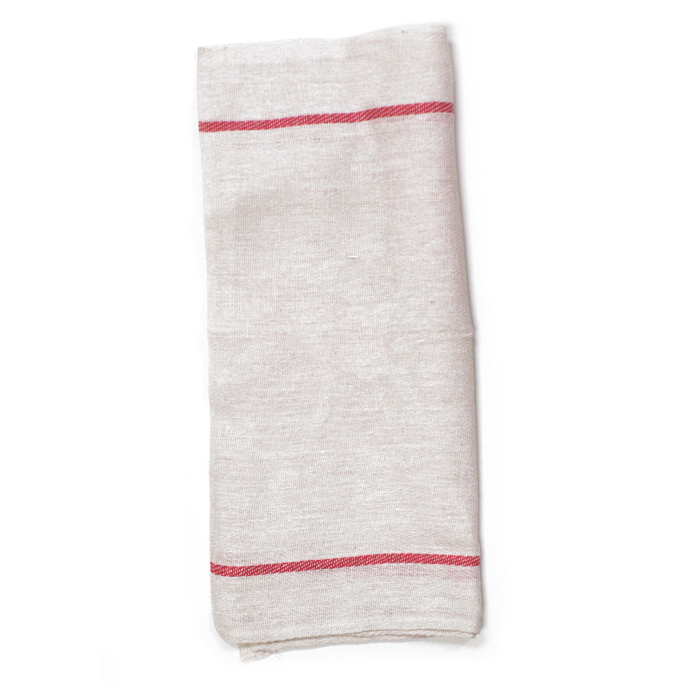 Chef Revival Striped Kitchen Towel - 14 1/2" x 25 1/2", Cotton, White/Red (CLH45S-1)