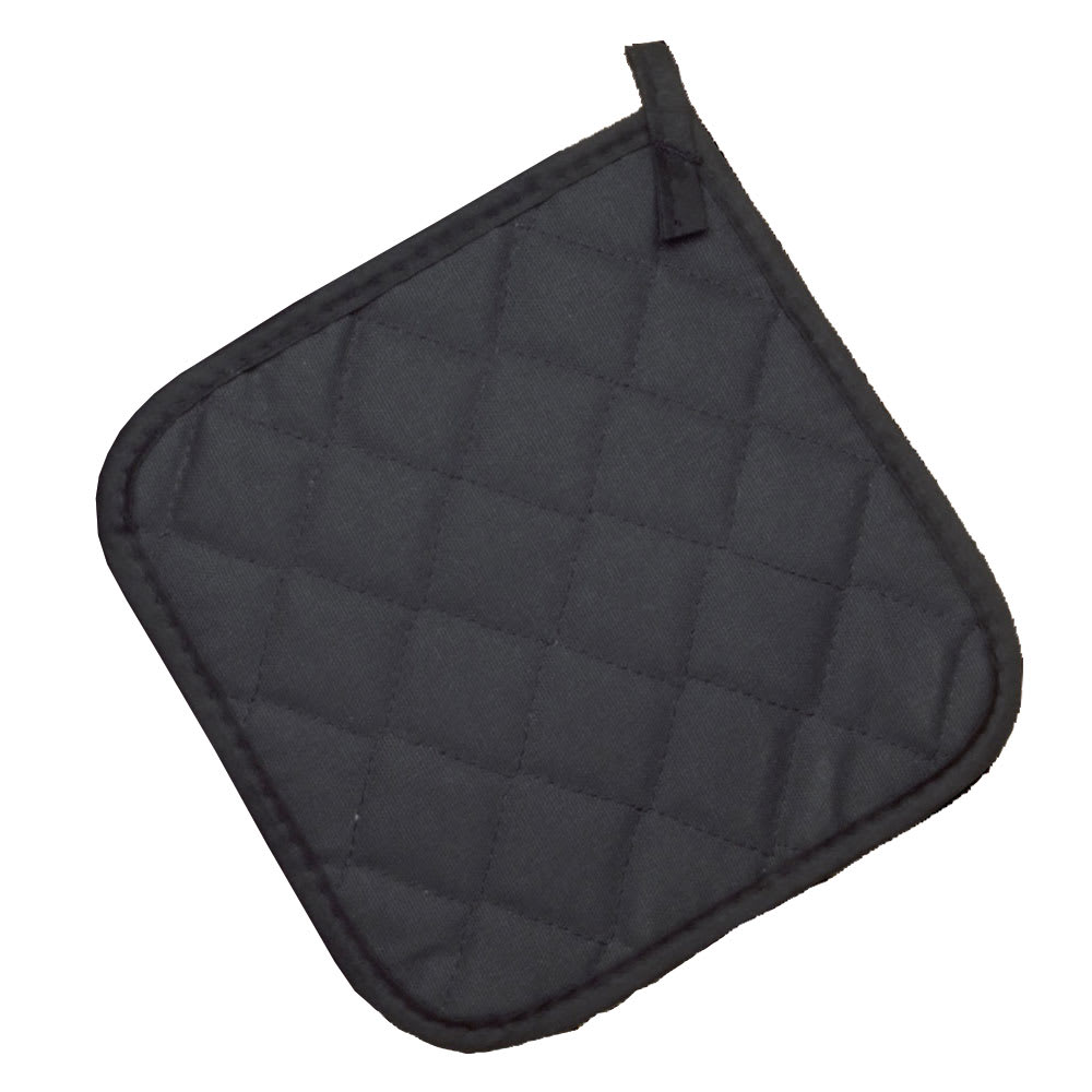 Chef Revival 8" Square Pot Holder - Terry, Black (CLPT8BKBK-1)