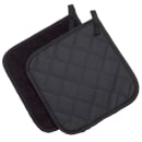 Chef Revival 8" Square Pot Holder - Terry, Black (CLPT8BKBK-1) thumbnail 2