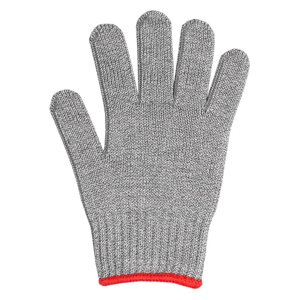 Chef Revival Small Cut Resistant Glove - Blended Material, Gray w/ Red Wrist Band (CLRZCGLSM)
