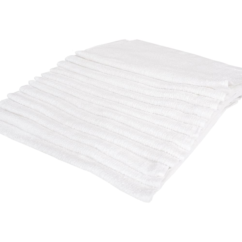 Chef Revival White Ribbed Terry Cloth Bar Towel, 16" x 19" (HBMR)