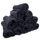 Chef Revival Black Ribbed Terry Cloth Bar Towel, 16" x 27" (HBMRBK) thumbnail 2
