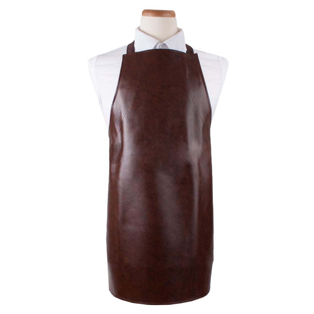 Chef Revival Heavy Duty Bib Apron - 26" x 28", Vinyl, Brown (VAHD)