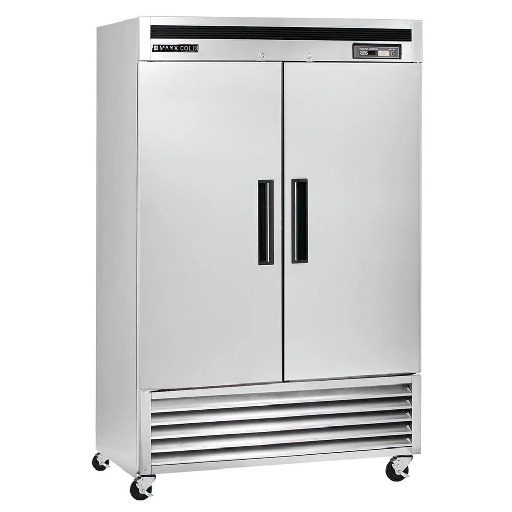 Maxx Cold MCF-49FDHC 54" Two Section Reach In Freezer, (2) Solid Doors, 120v